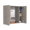 Tuhome Artemisa Medicine Cabinet, Double Door, Mirror, One External Shelf, Light Gray GLZ6751 - alternate 6